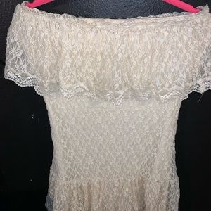 Off the shoulder lace top